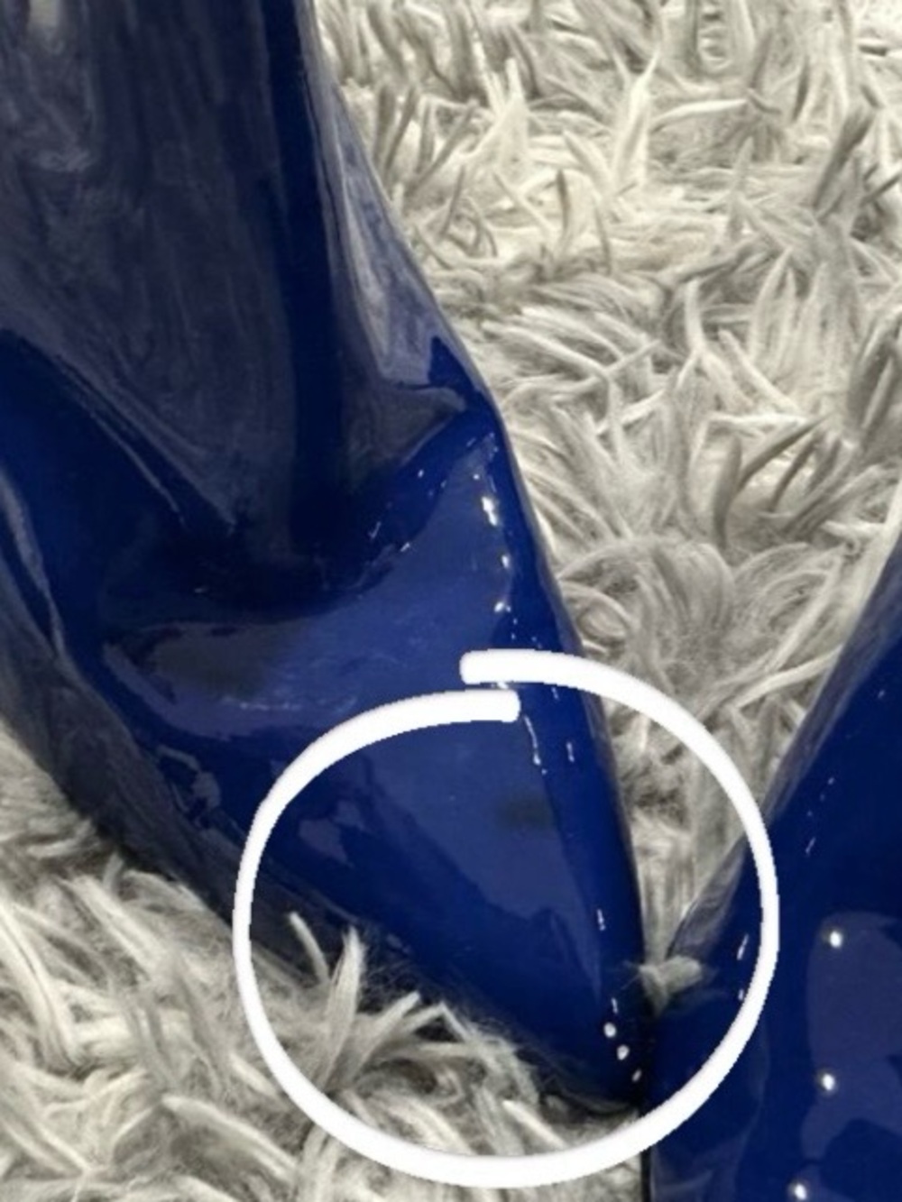 Gucci Blue Patent Leather Pointed Toe Booties 37.5 - Picture 11 of 11